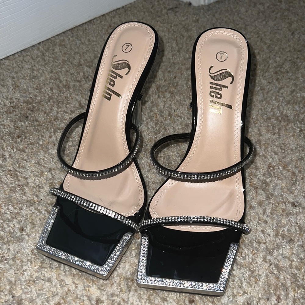 SHEIN 3.5 inch mule sandal heels